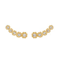 Brinco Dourado Ear Cuff 5 Pedras Zircônia