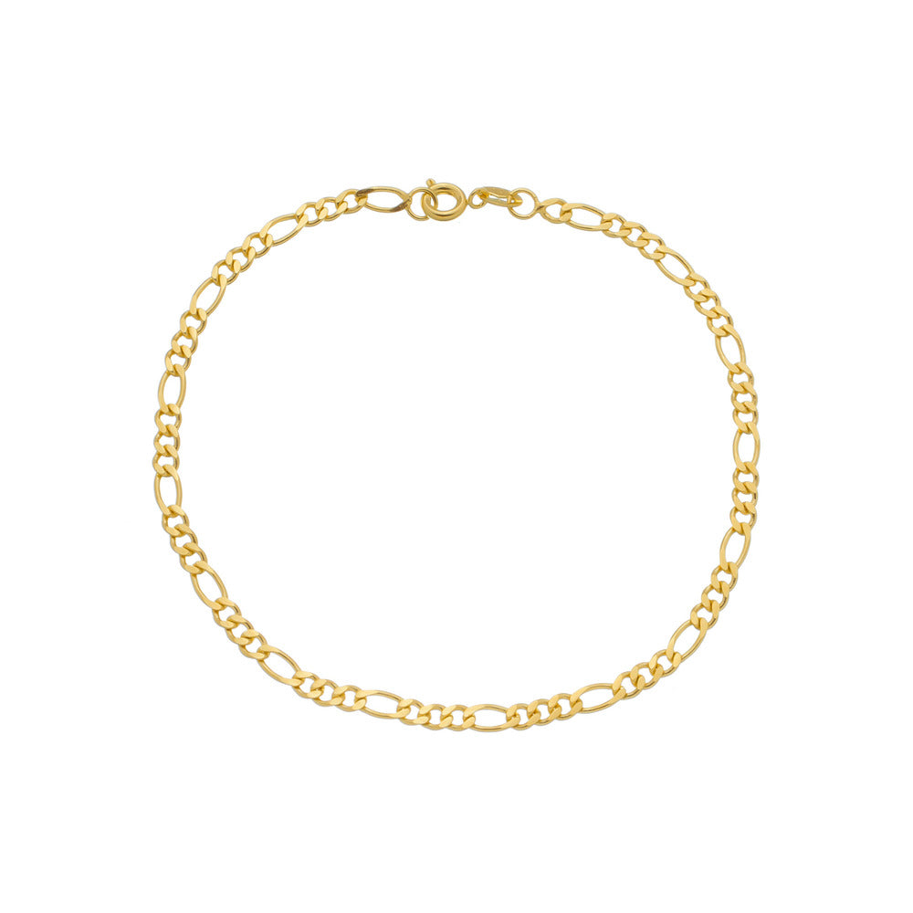 Pulseira Dourada Masculina Elo 3 por 1 – 4mm