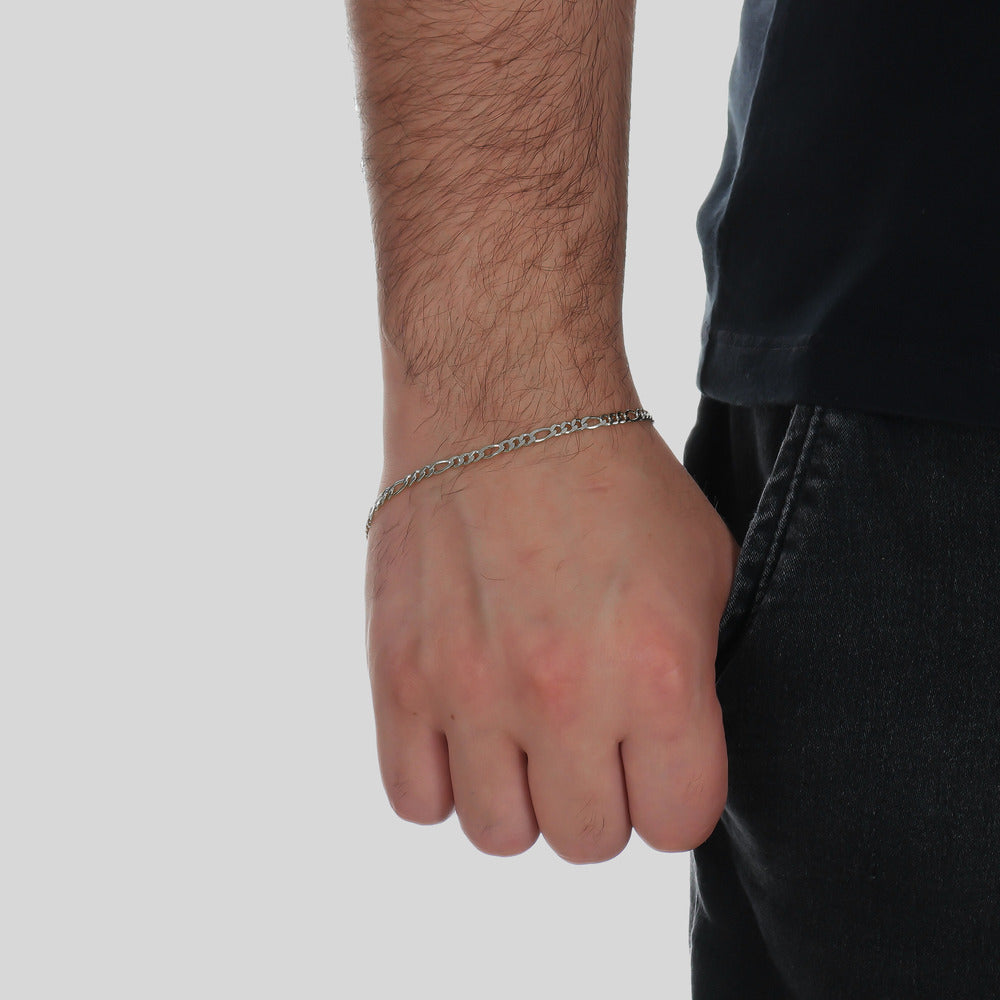 Pulseira Dourada Masculina Elo 3 por 1 – 4mm - Galeria