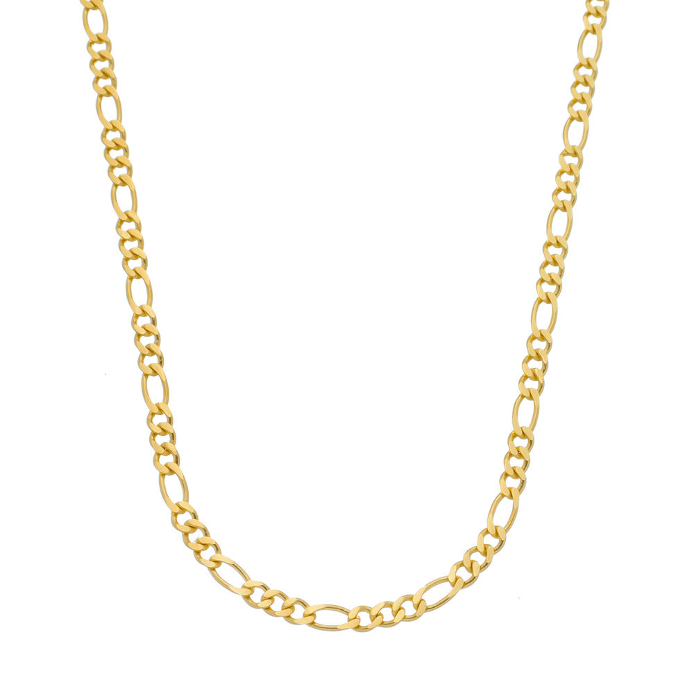 Corrente Dourada Masculina Elo 3 por 1 – 4mm