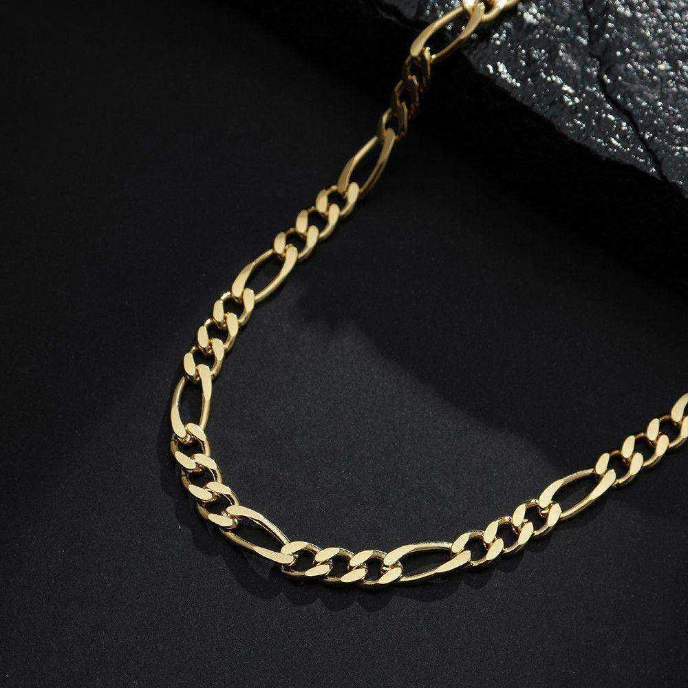 Corrente Dourada Masculina Elo 3 por 1 – 5mm - Galeria