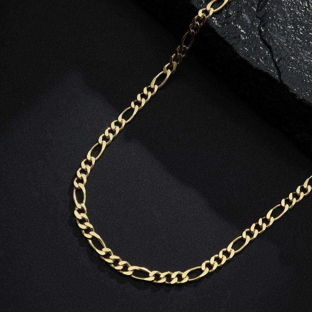 Corrente Dourada Masculina Elo 3 por 1 – 3mm - Galeria