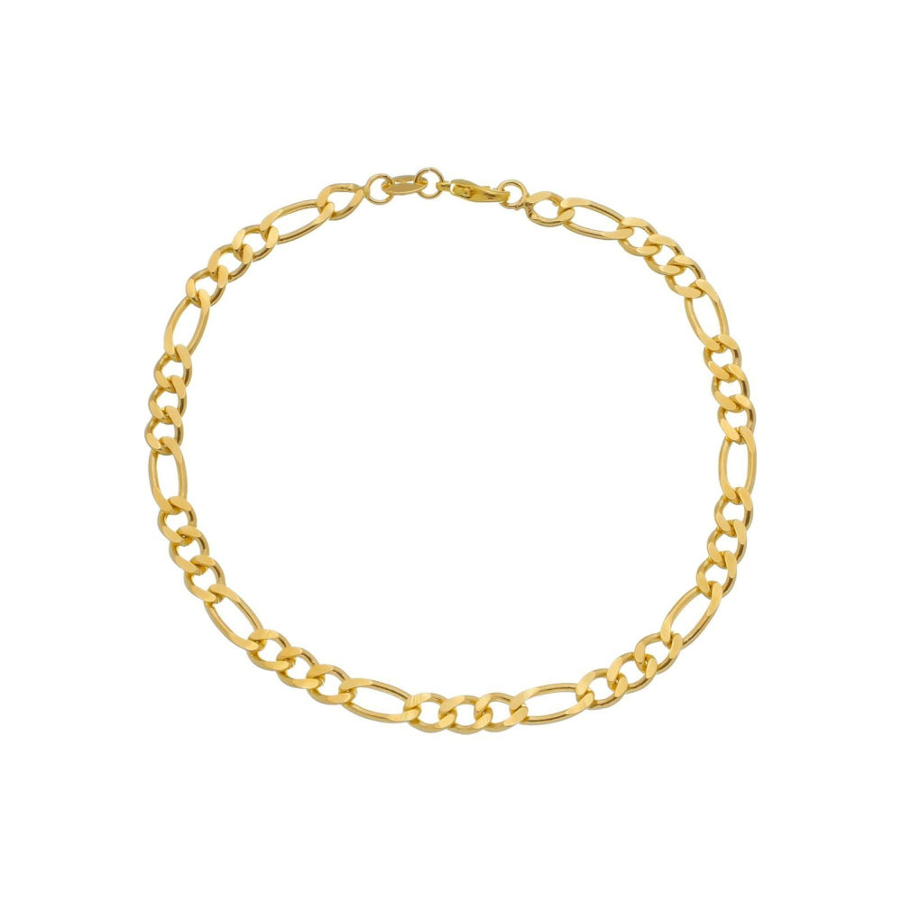 Pulseira Dourada Masculina Elo 3 por 1 – 5mm