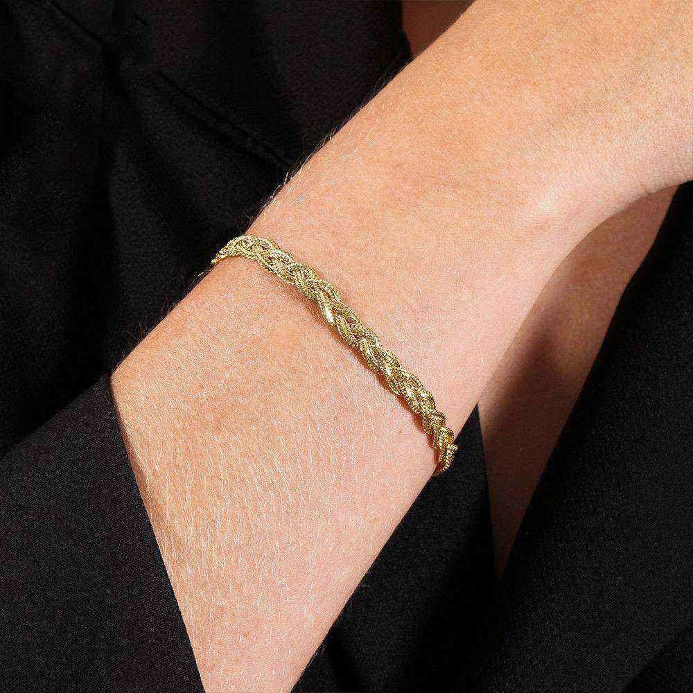 Pulseira Dourada Trançada - Galeria