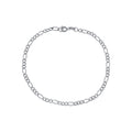 Pulseira Prateada Masculina Elo 3 por 1 – 4mm